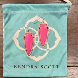 Kendra Scott Neon Pink Drop Earrings